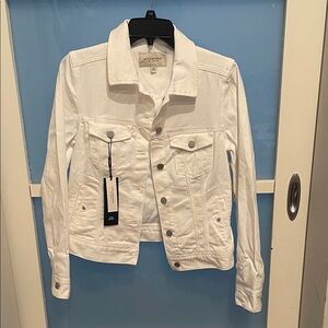 Liverpool Bright White Denim Jacket, XS, NWT